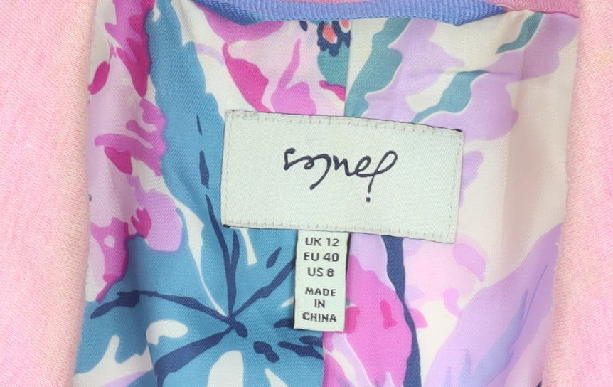 Joules Women’s Pink Regular Fit Blazer Jacket Size 12