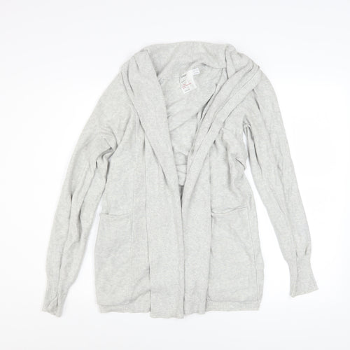 Topman Men Grey XS Cotton Knit Open Cardigan Jumper
