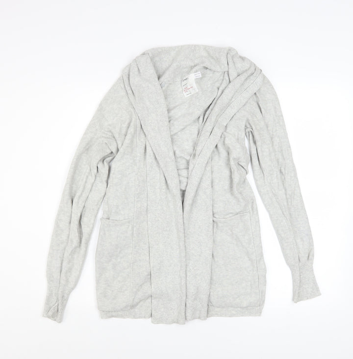 Topman Men Grey XS Cotton Knit Open Cardigan Jumper