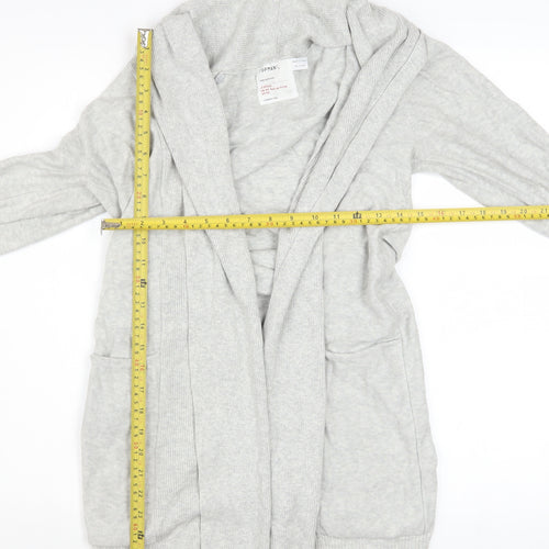 Topman Men Grey XS Cotton Knit Open Cardigan Jumper