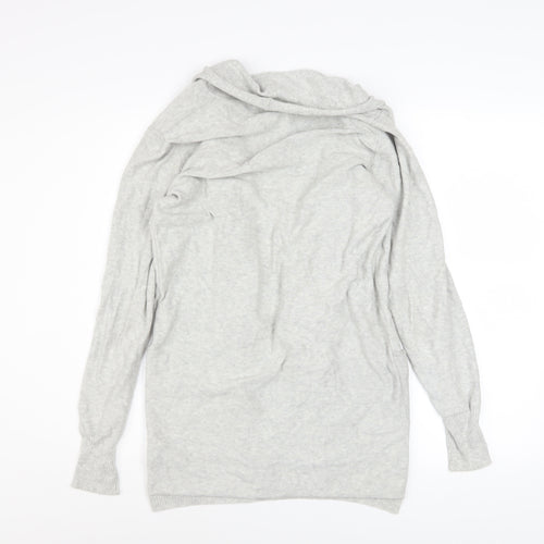 Topman Men Grey XS Cotton Knit Open Cardigan Jumper