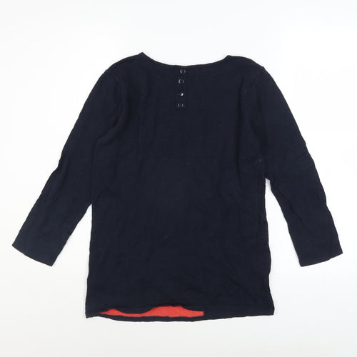Next Womens Multicoloured Geometric Cotton Jumper Size 8