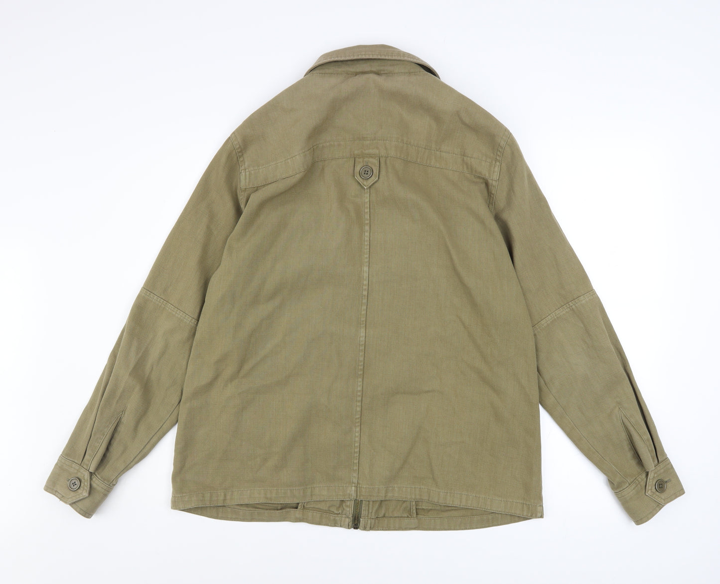 Next Women's Green Military Style Cotton Jacket Size 14