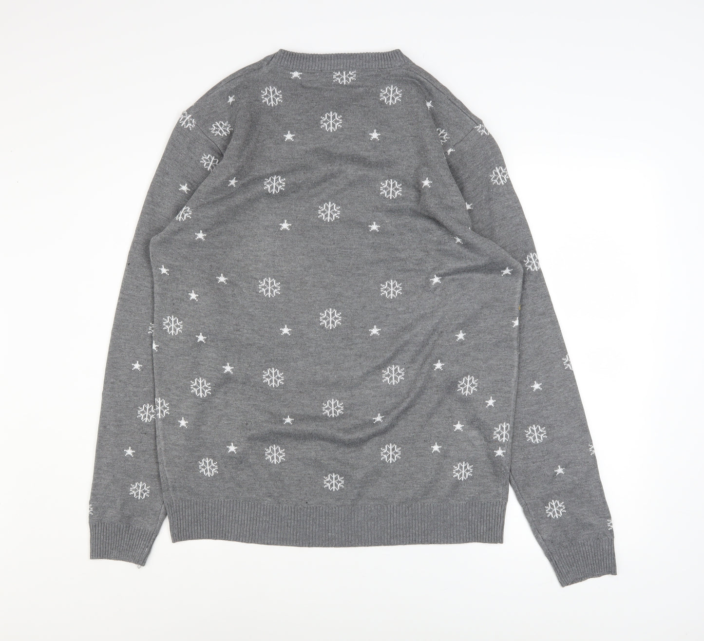 Noroze Men's Grey XL Funny Christmas Jumper Please Don't Tell Santa