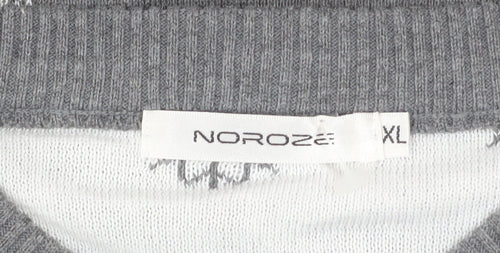 Noroze Men's Grey XL Funny Christmas Jumper Please Don't Tell Santa