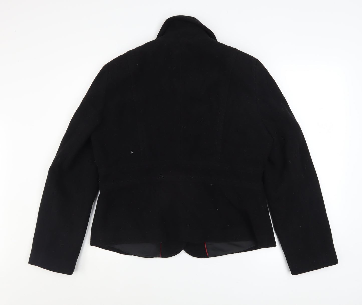 Marks and Spencer Womens Black Wool Blend Blazer Jacket UK 16