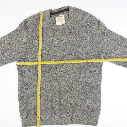 Fat Face Mens Grey Knit Crew Neck Jumper XS Cotton Wool Blend