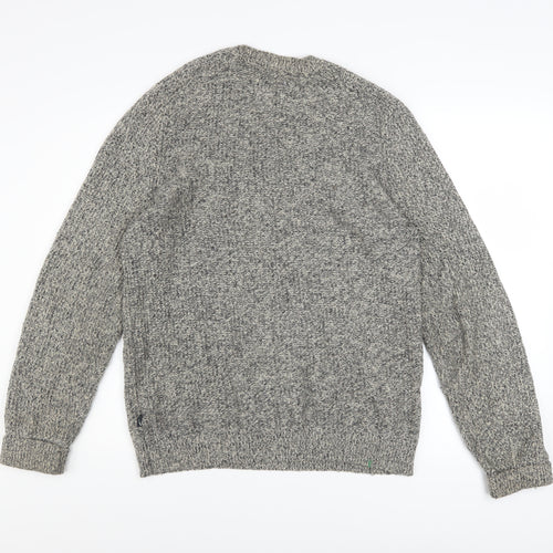 Fat Face Mens Grey Knit Crew Neck Jumper XS Cotton Wool Blend