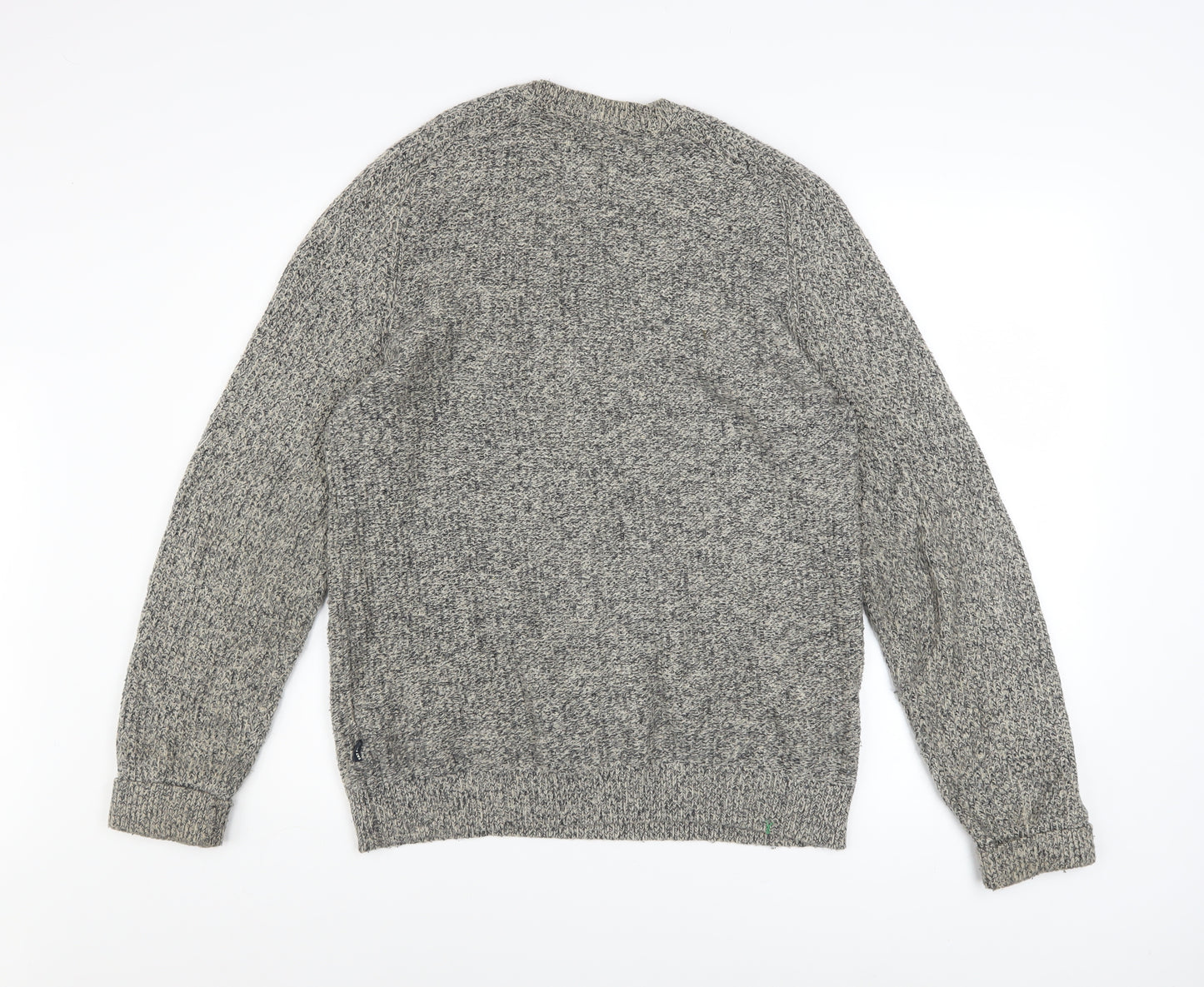 Fat Face Mens Grey Knit Crew Neck Jumper XS Cotton Wool Blend
