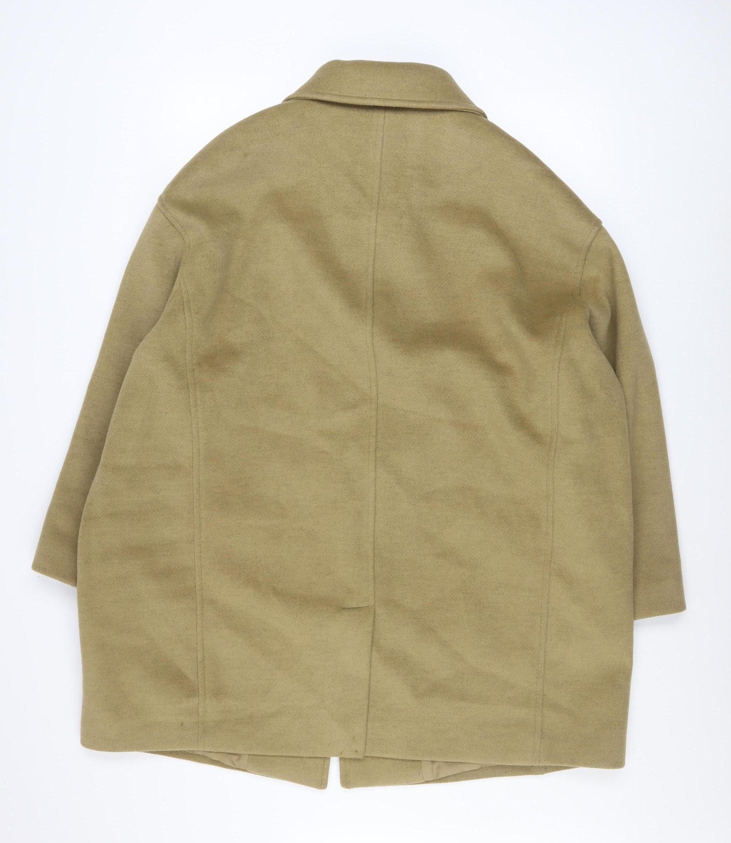 Marks and Spencer Women Beige Overcoat Size 22 Petite Classic Style