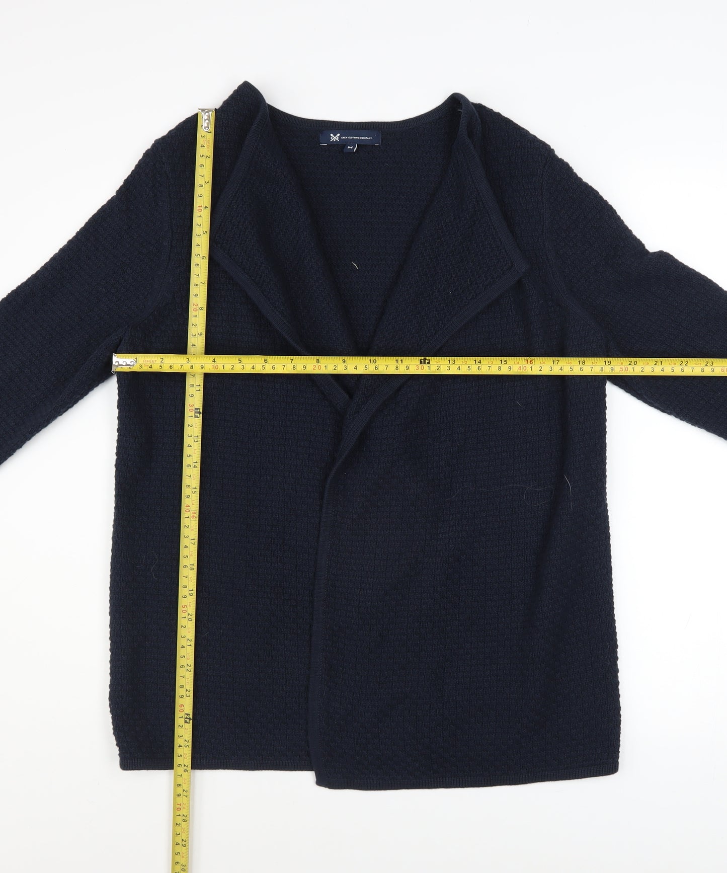Crew Clothing Company Women’s Blue Knit Open Cardigan Size M