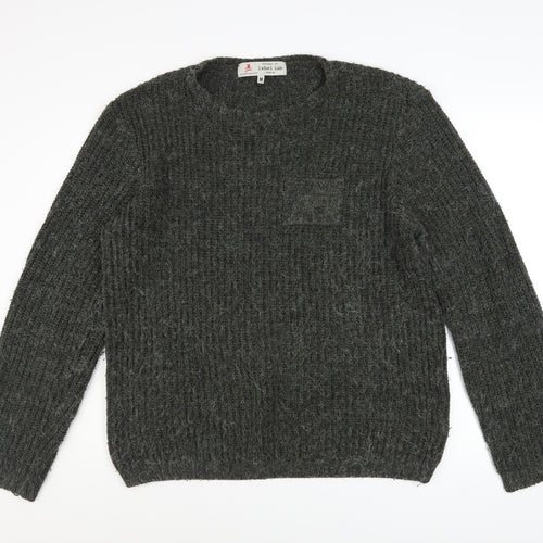 Label Lab Men's Grey Wool Blend Chunky Knit Jumper Size M