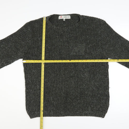 Label Lab Men's Grey Wool Blend Chunky Knit Jumper Size M