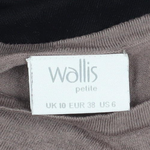 Wallis Petite Women's Black Colourblock Long Sleeve Pullover Jumper Size 10