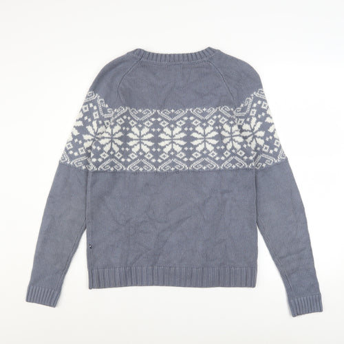 Signal Men's Grey Fair Isle Knit Jumper Size S Winter Pullover