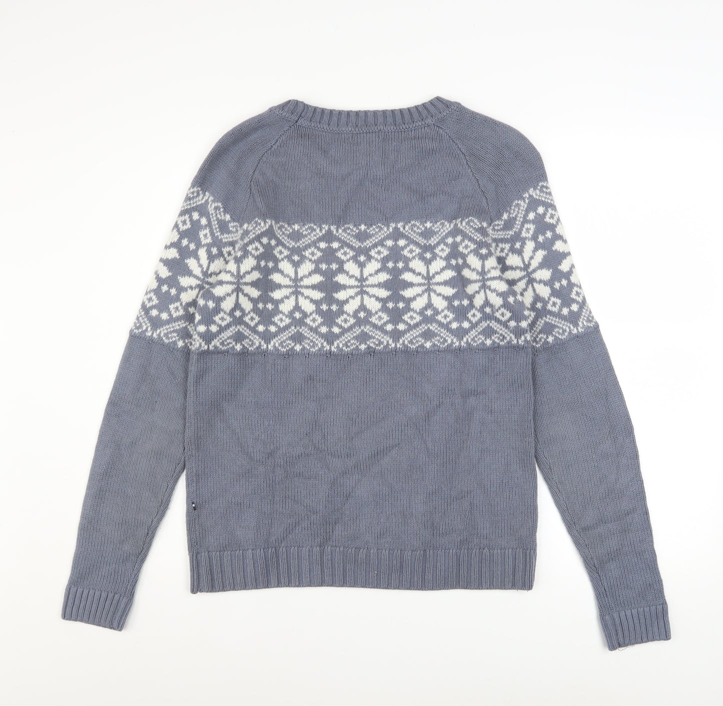 Signal Men's Grey Fair Isle Knit Jumper Size S Winter Pullover