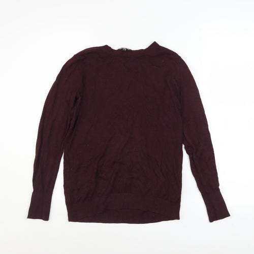 Warehouse Women’s Brown Long Sleeve Crew Neck Pullover Jumper UK 12