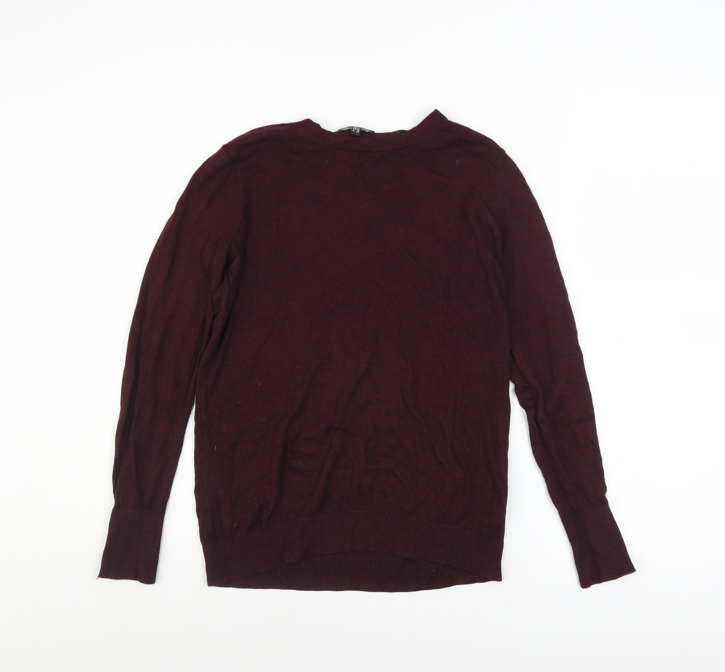 Warehouse Women’s Brown Long Sleeve Crew Neck Pullover Jumper UK 12