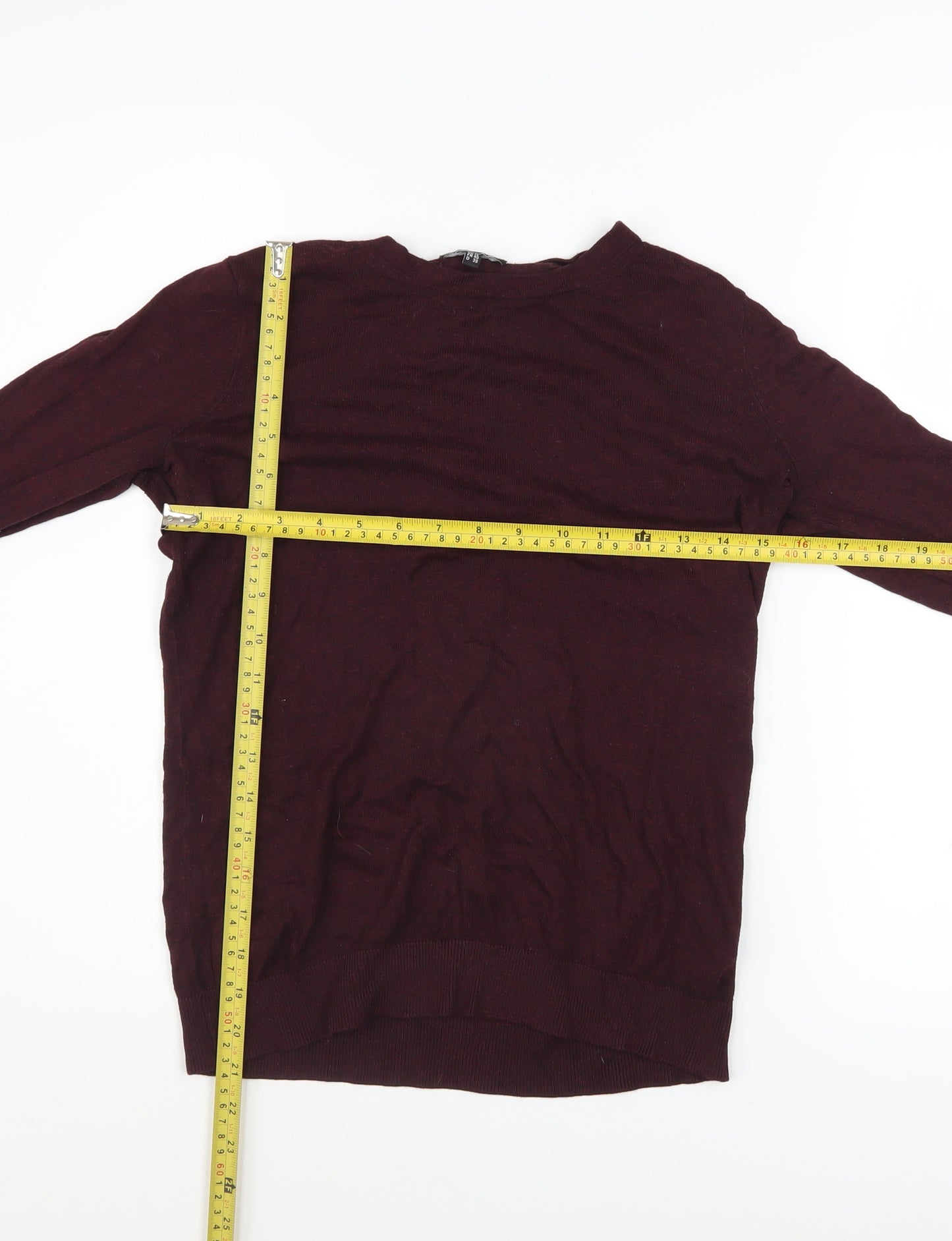 Warehouse Women’s Brown Long Sleeve Crew Neck Pullover Jumper UK 12