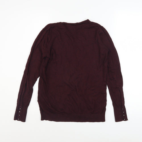 Warehouse Women’s Brown Long Sleeve Crew Neck Pullover Jumper UK 12