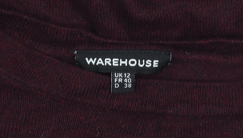 Warehouse Women’s Brown Long Sleeve Crew Neck Pullover Jumper UK 12