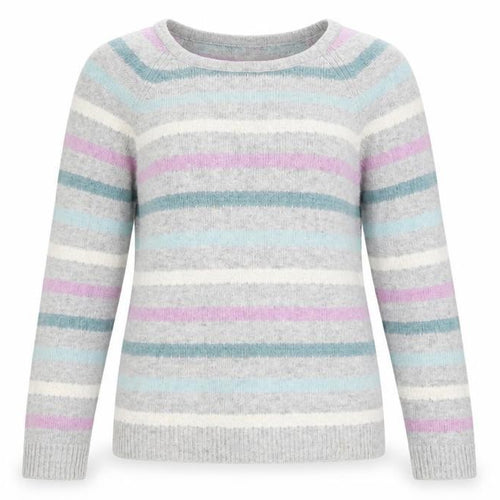 Laura Ashley Women’s Multicoloured Striped Crew Neck Jumper Size 12