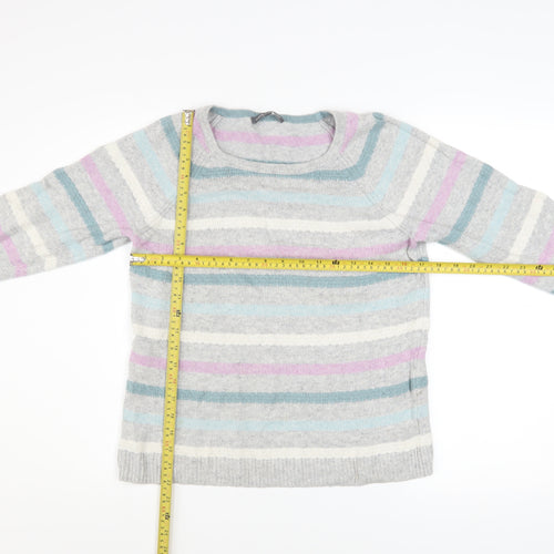 Laura Ashley Women’s Multicoloured Striped Crew Neck Jumper Size 12