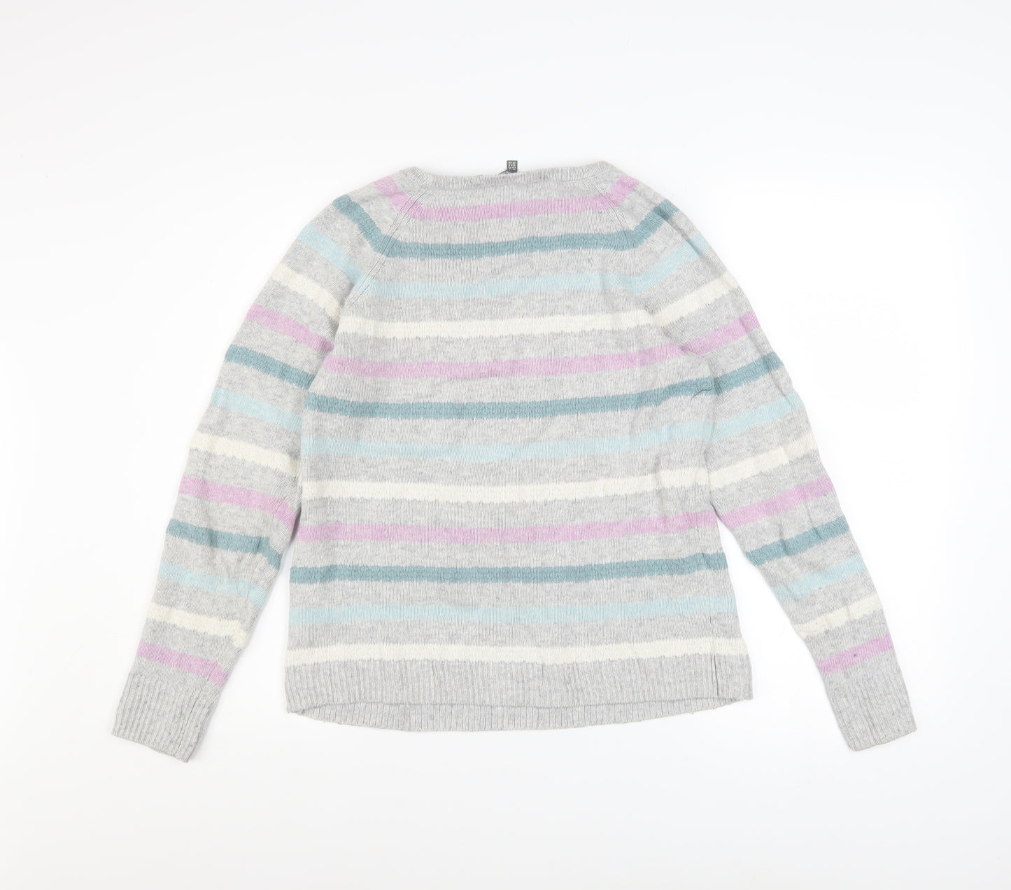 Laura Ashley Women’s Multicoloured Striped Crew Neck Jumper Size 12