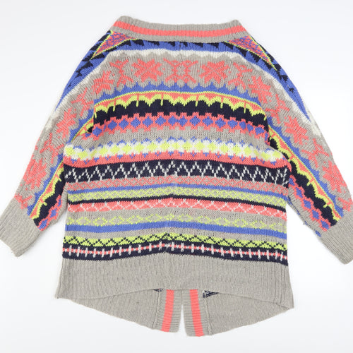 Love Label Women's Multicoloured Fair Isle Knit Cardigan M
