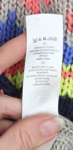 Love Label Women's Multicoloured Fair Isle Knit Cardigan M