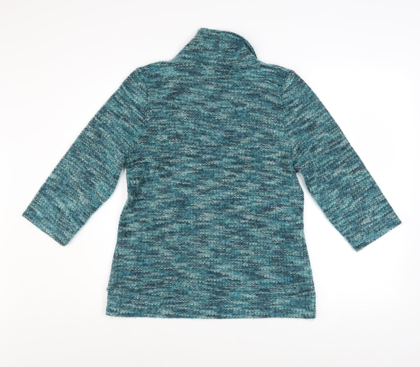 Klass Collection Women’s Blue Cowl Neck Knit 3/4 Sleeve Jumper Size M