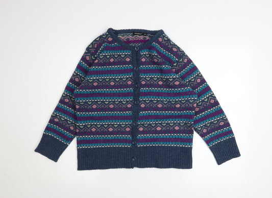 Atmosphere Women’s Multicoloured Fair Isle Wool Blend Cardigan Size 16