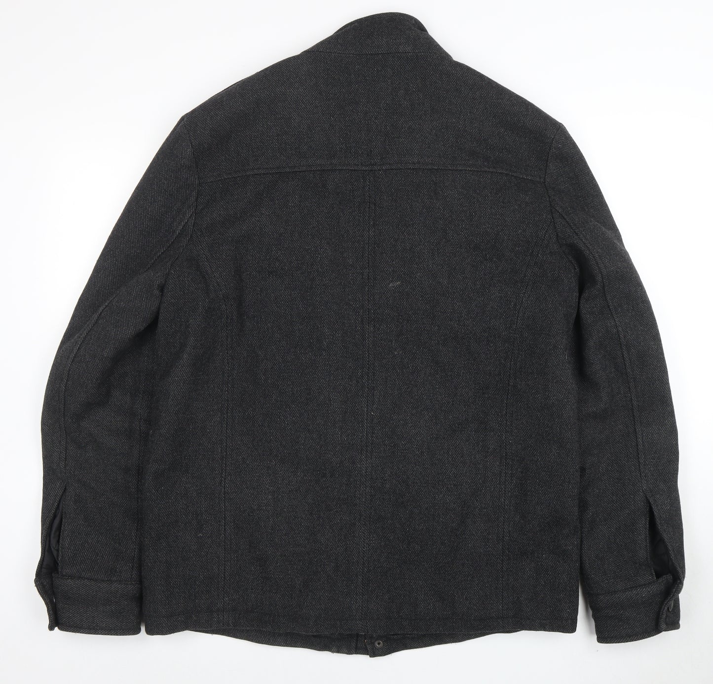 Wrangler Men's Grey Wool Blend Jacket M Mid-Length Classic Style