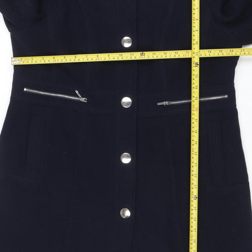 Wallis Women’s Blue Mid-Length Coat Size 16 Classic Lined