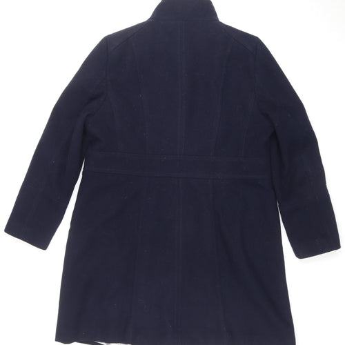 Wallis Women’s Blue Mid-Length Coat Size 16 Classic Lined