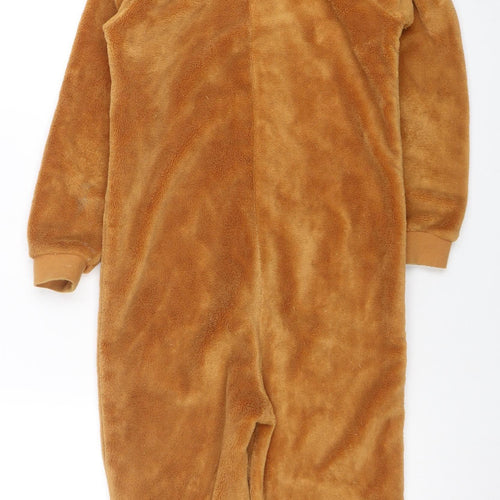 George Girls Brown Pudsey Bear Fleece One Piece 7-8 Years Hooded Pyjamas