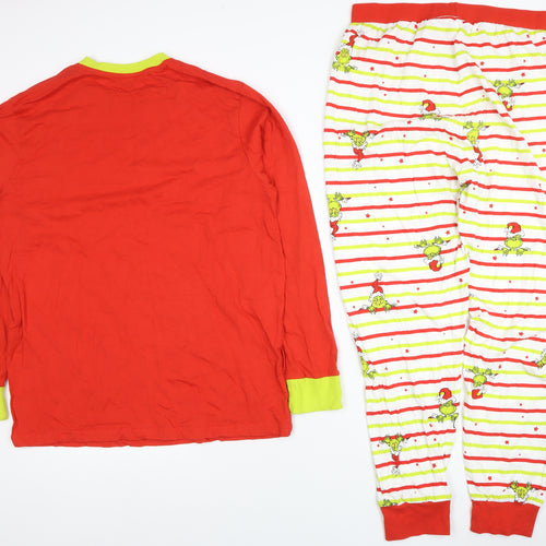 Women’s The Grinch Christmas Pyjama Set Red Green L Long Sleeve Cotton