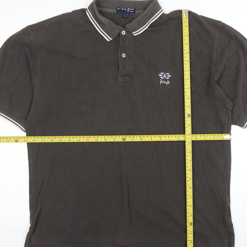 Pringle Mens Black Polo Shirt L 100% Cotton Classic Fit Casual