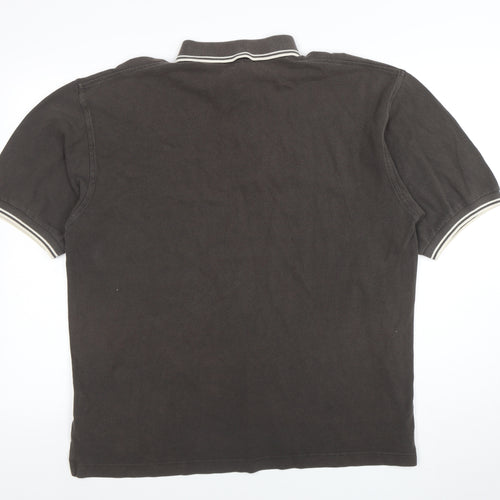 Pringle Mens Black Polo Shirt L 100% Cotton Classic Fit Casual