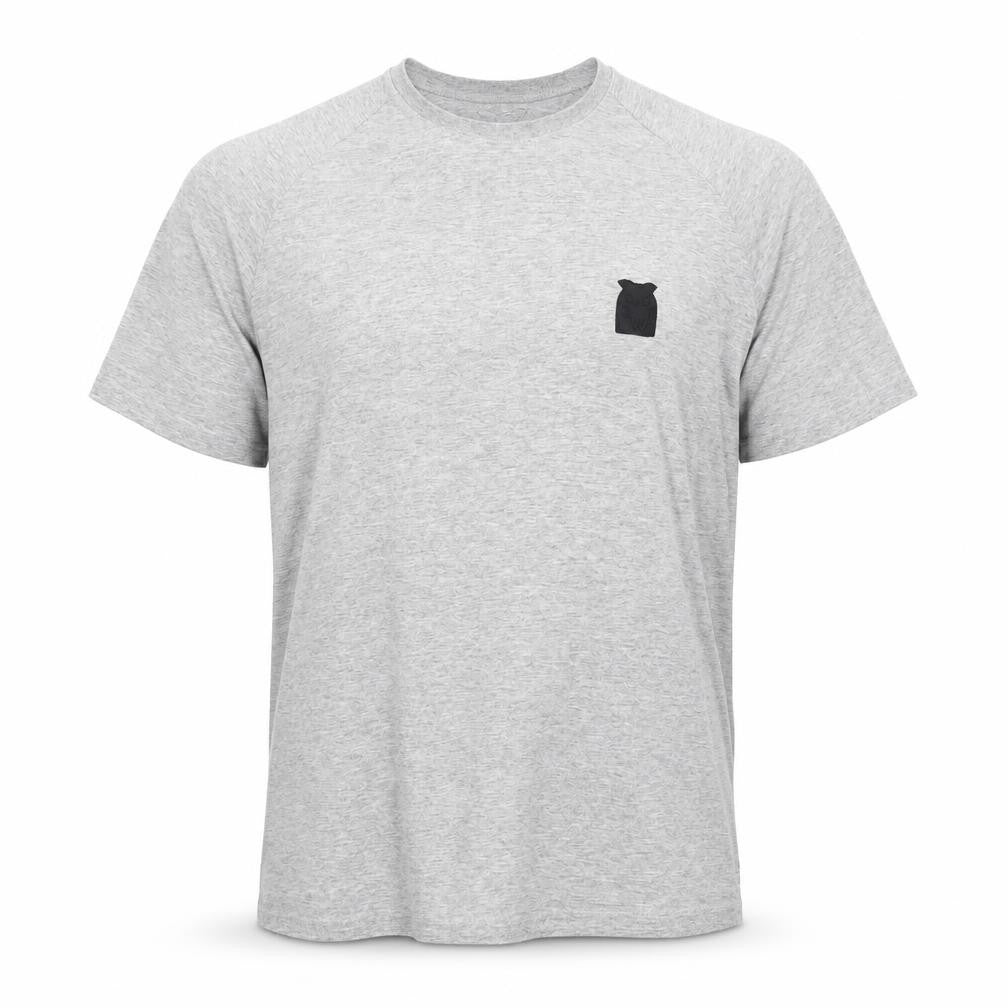 Owl Men's Grey Cotton Crew Neck Short Sleeve T-Shirt M