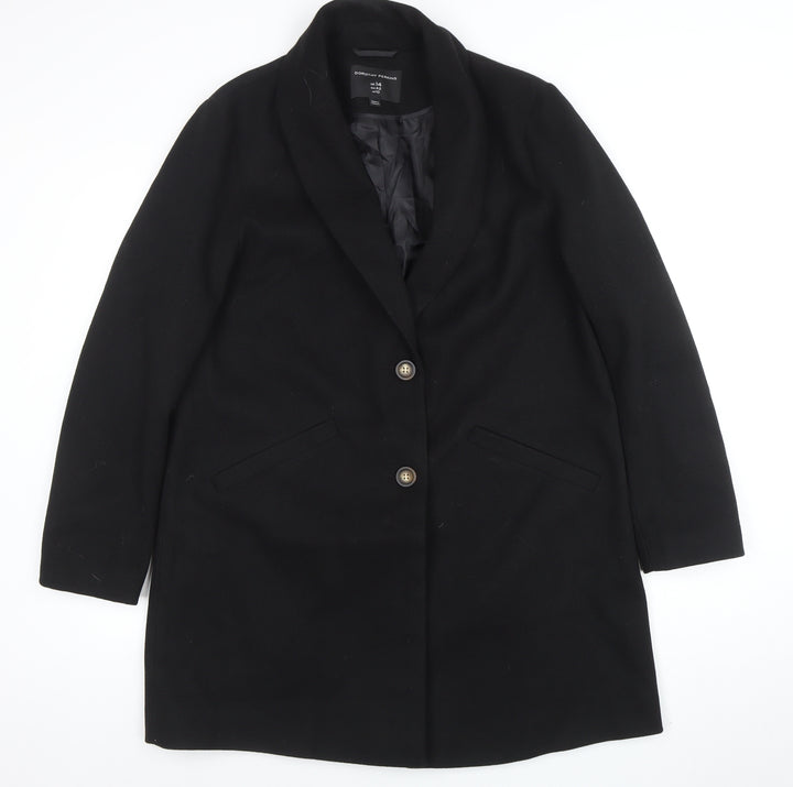 Dorothy Perkins Women’s Black Size 14 Mid-Length Coat