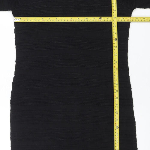 Great Plains London Women's Black S Bodycon Knit Dress