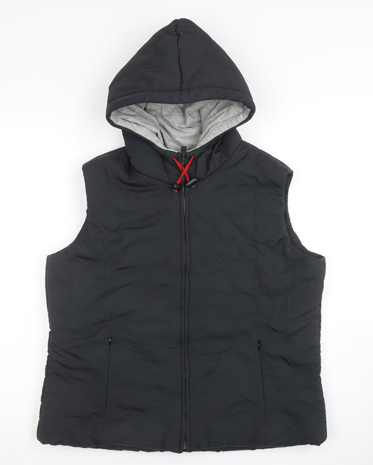 Marks and Spencer Men's Black Hooded Puffer Waistcoat Size L 42in