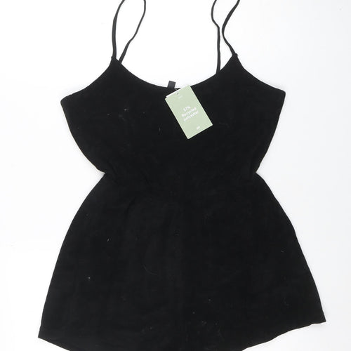 H&M Divided Women's Black Playsuit Size S Sleeveless Polyester Blend