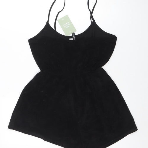 H&M Divided Women's Black Playsuit Size S Sleeveless Polyester Blend