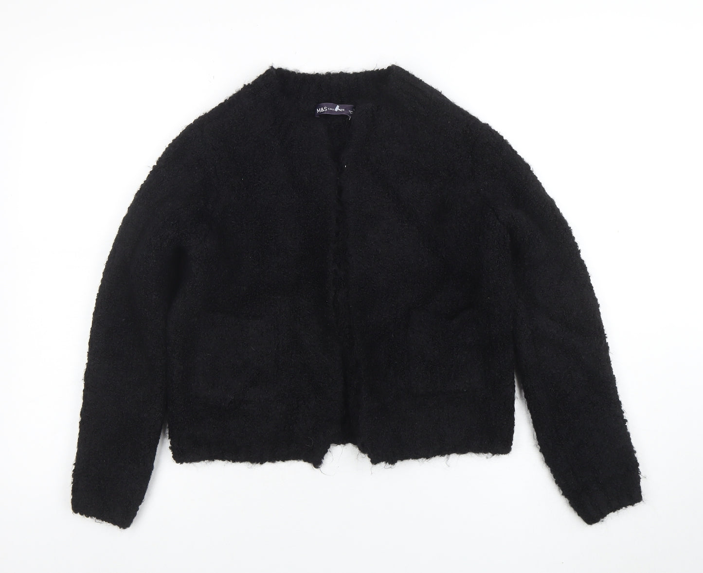 Marks and Spencer Women’s Black Short Fleece Open Jacket Size S
