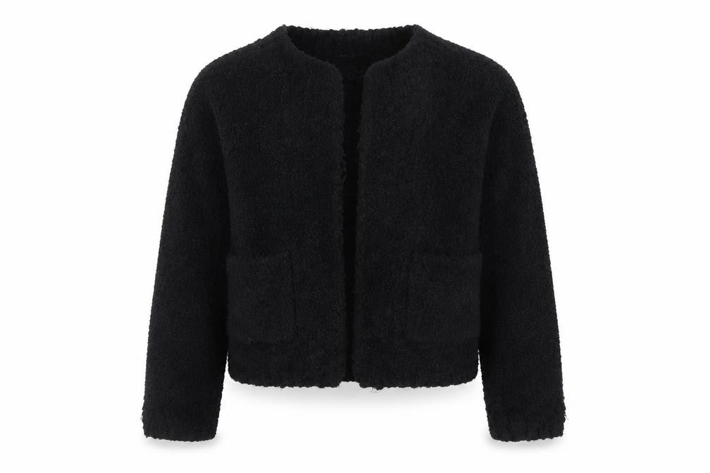 Marks and Spencer Women’s Black Short Fleece Open Jacket Size S