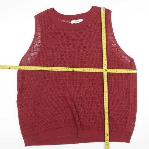 Marks and Spencer Women's Red Sleeveless Knit Tank Top XL
