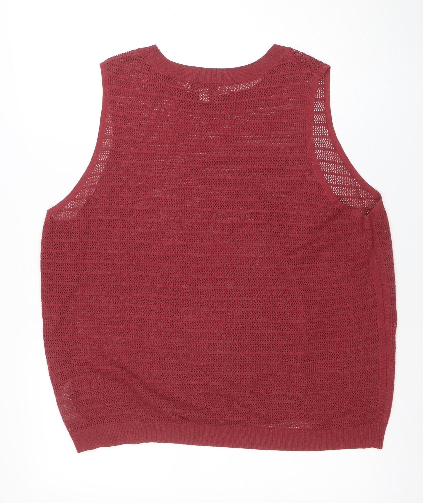 Marks and Spencer Women's Red Sleeveless Knit Tank Top XL