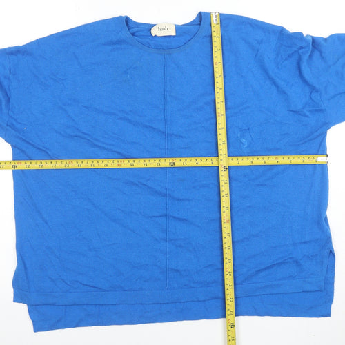 Hush Women’s Blue Wool Blend Relaxed Fit Pullover Jumper Size S